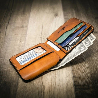 Oath Badge Bifold Wallet by Bull Sheath Leather, view 8