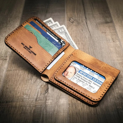 Oath Badge Bifold Wallet by Bull Sheath Leather