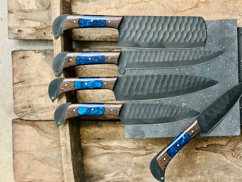 The Damascus D2 Wenge Chef Knife | Texan Knives