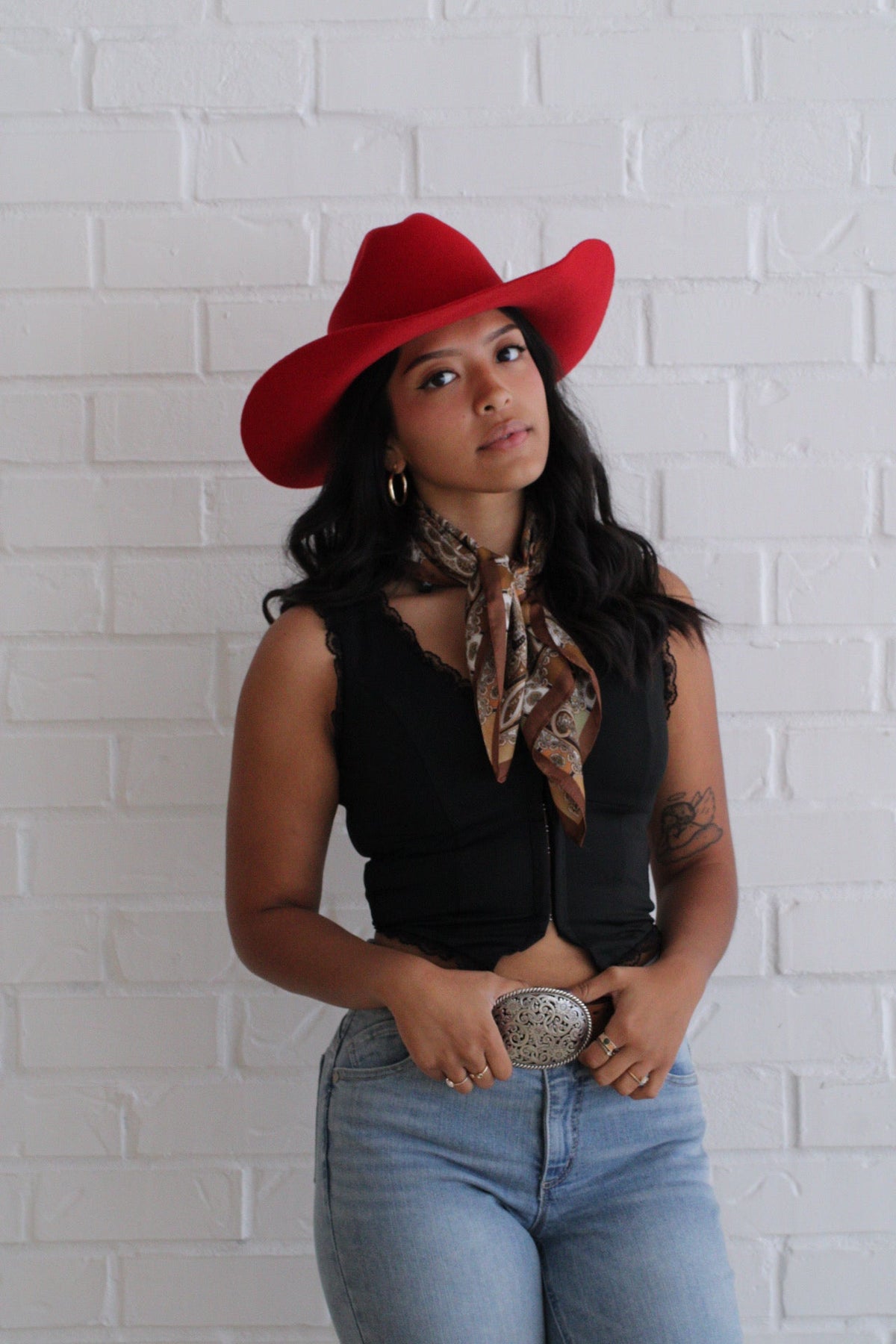 Red 30X Merino Cattleman Hat by Wilder and Soul, view 2