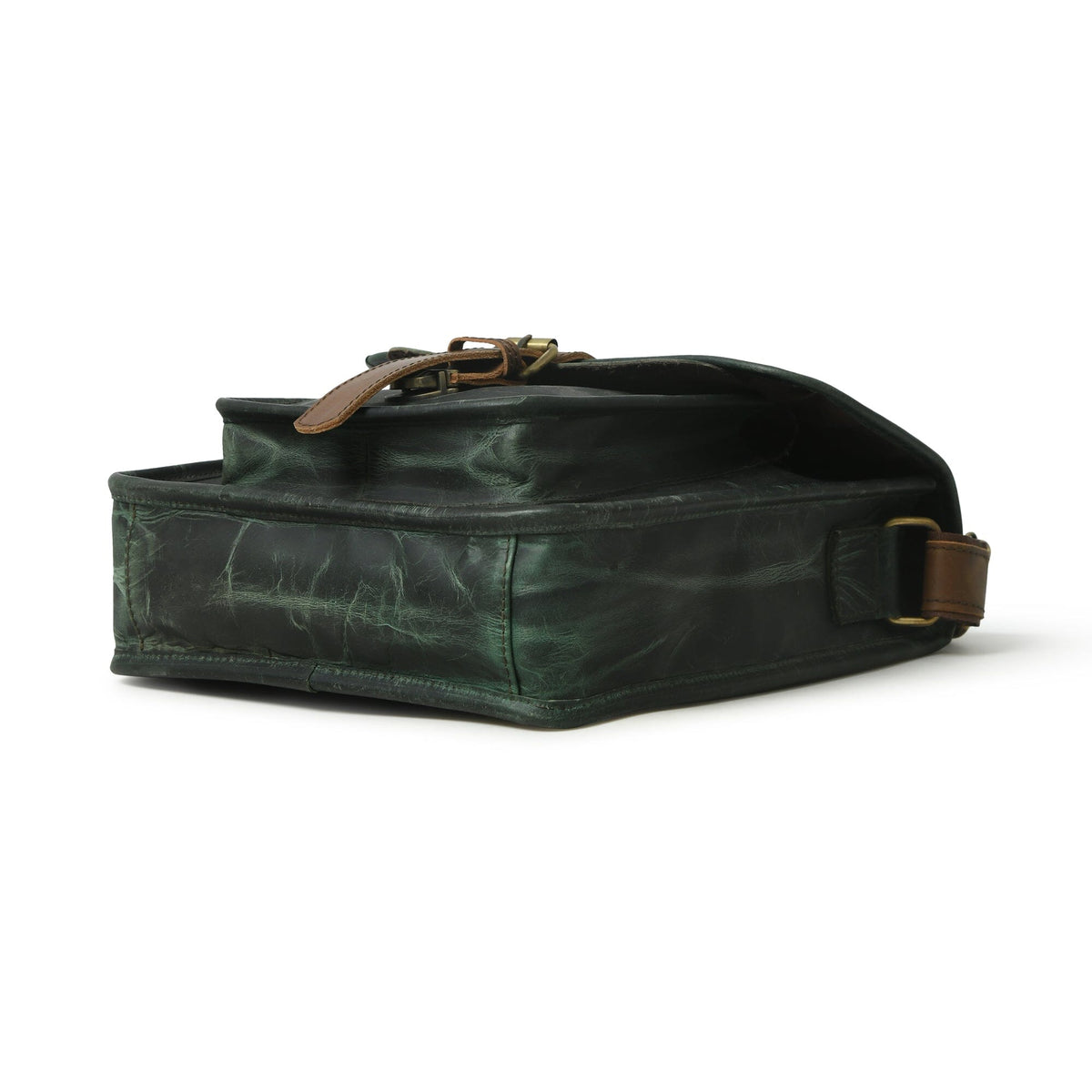 Green Field Messenger Bag by Classy Leather Bags