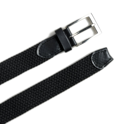 Black Braided Canvas Belt by Classy Leather Bags, view 2