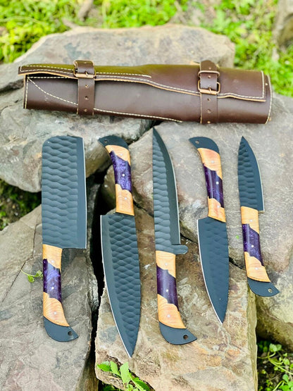 The Olivewood Resin 8-Inch Chef Knife | Texan Knives