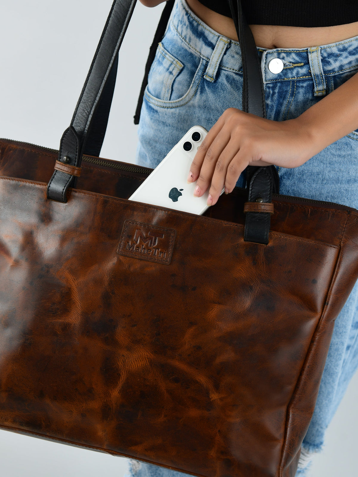 Buffalo Leather Office Tote by Classy Leather Bags