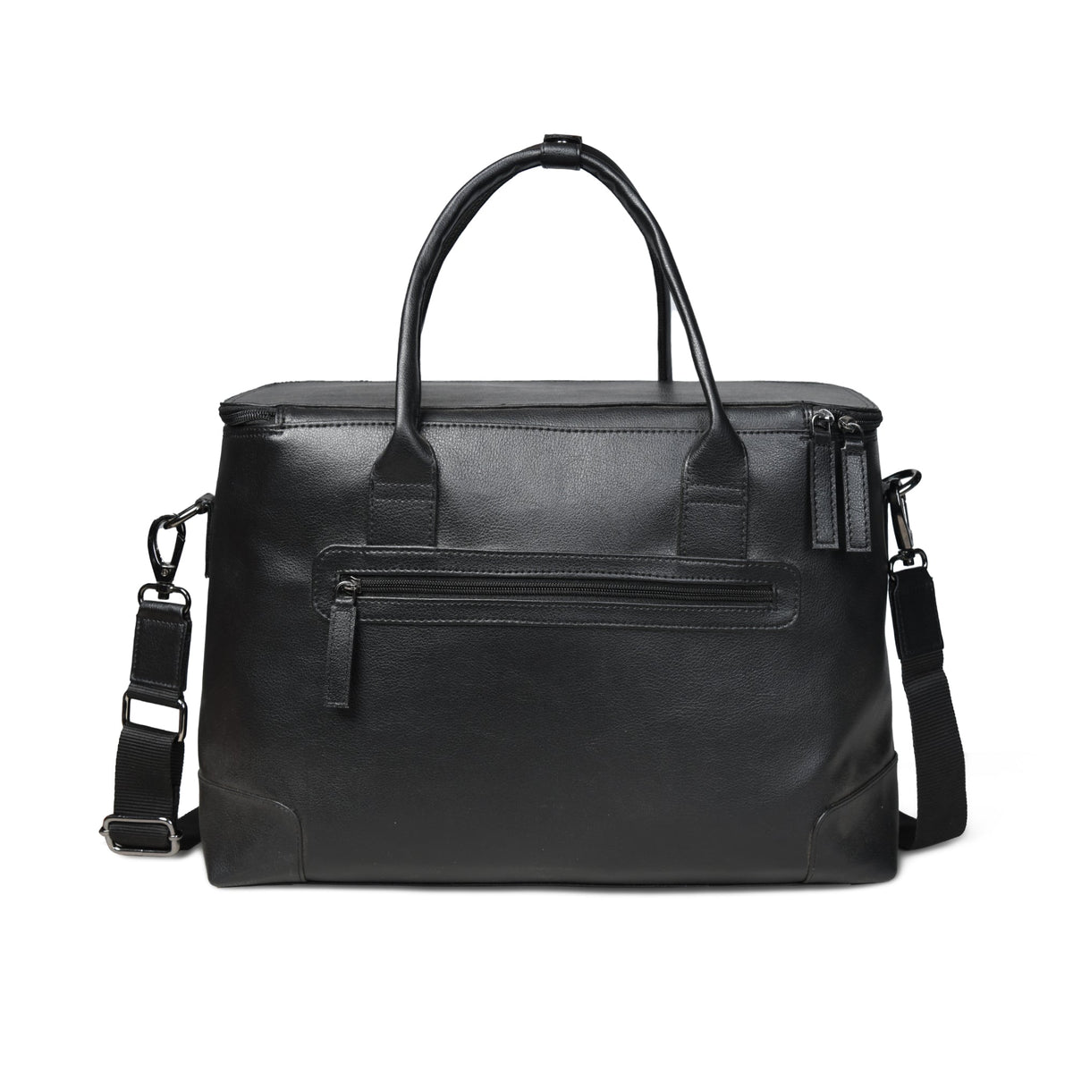 Black Convertible Cabin Duffle by Classy Leather Bags, view 2