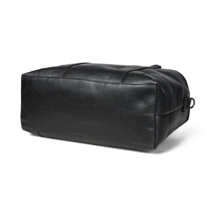 Black Convertible Cabin Duffle by Classy Leather Bags, view 5