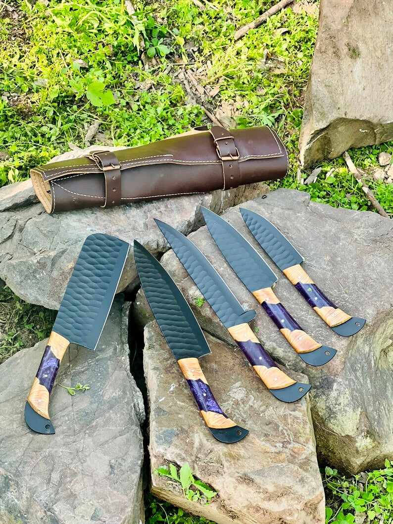 The Olivewood Resin 8-Inch Chef Knife | Texan Knives