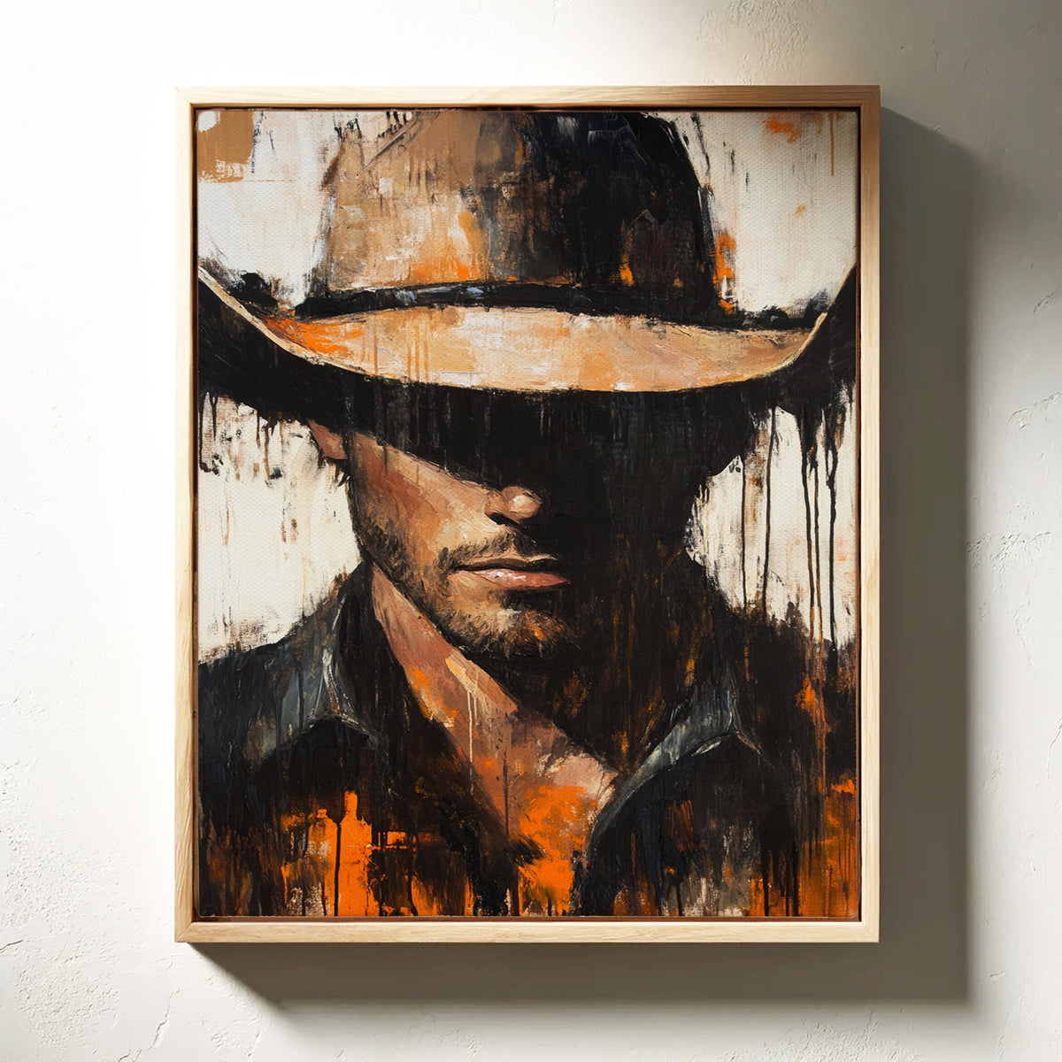 Shadowed Cowboy Western wall art print, view 4