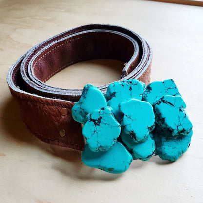 The Howlite Slab Belt Buckle, medium