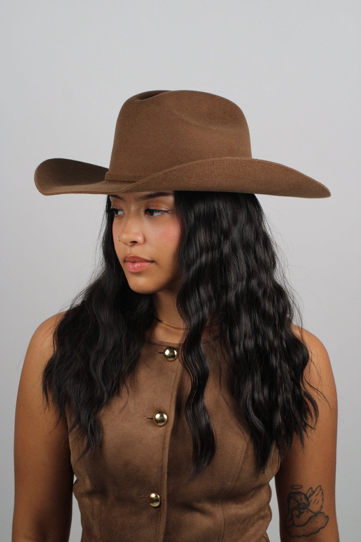 Caramel 30X Merino Cattleman Hat by Wilder and Soul