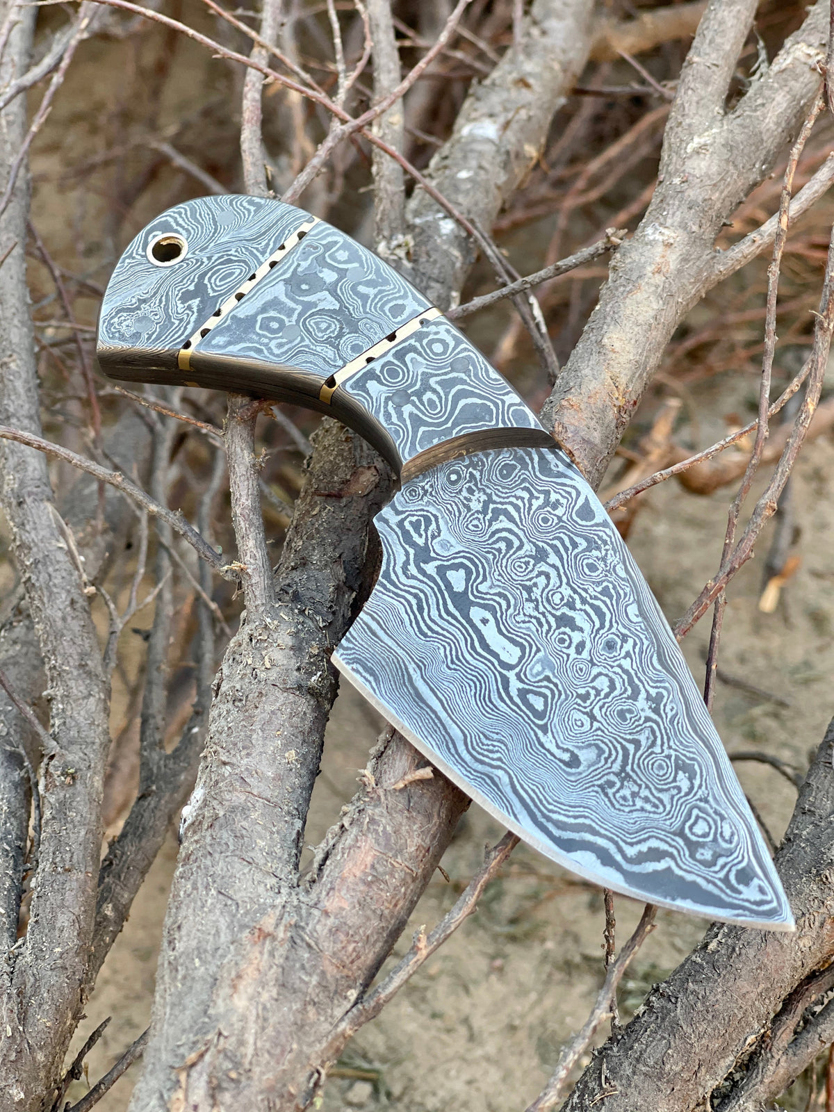 The 2.7-Inch All-Damascus Skinner | Texan Knives