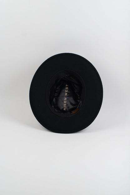 Black Packable Felt Hat by Wilder and Soul
