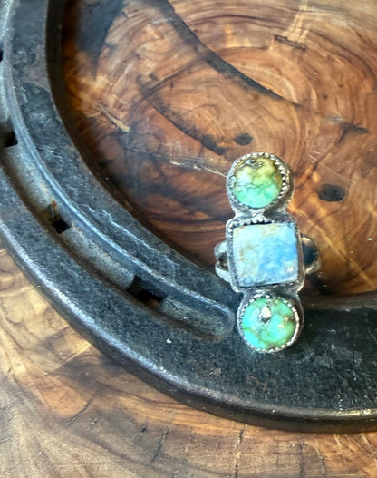The Golden Hills Three-Stone Ring