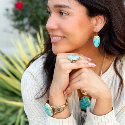 The Agave Turquoise Bronze Cuff, view 4