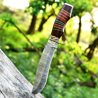 The 13-Inch Pakkawood Brass Guard Bowie | Texan Knives