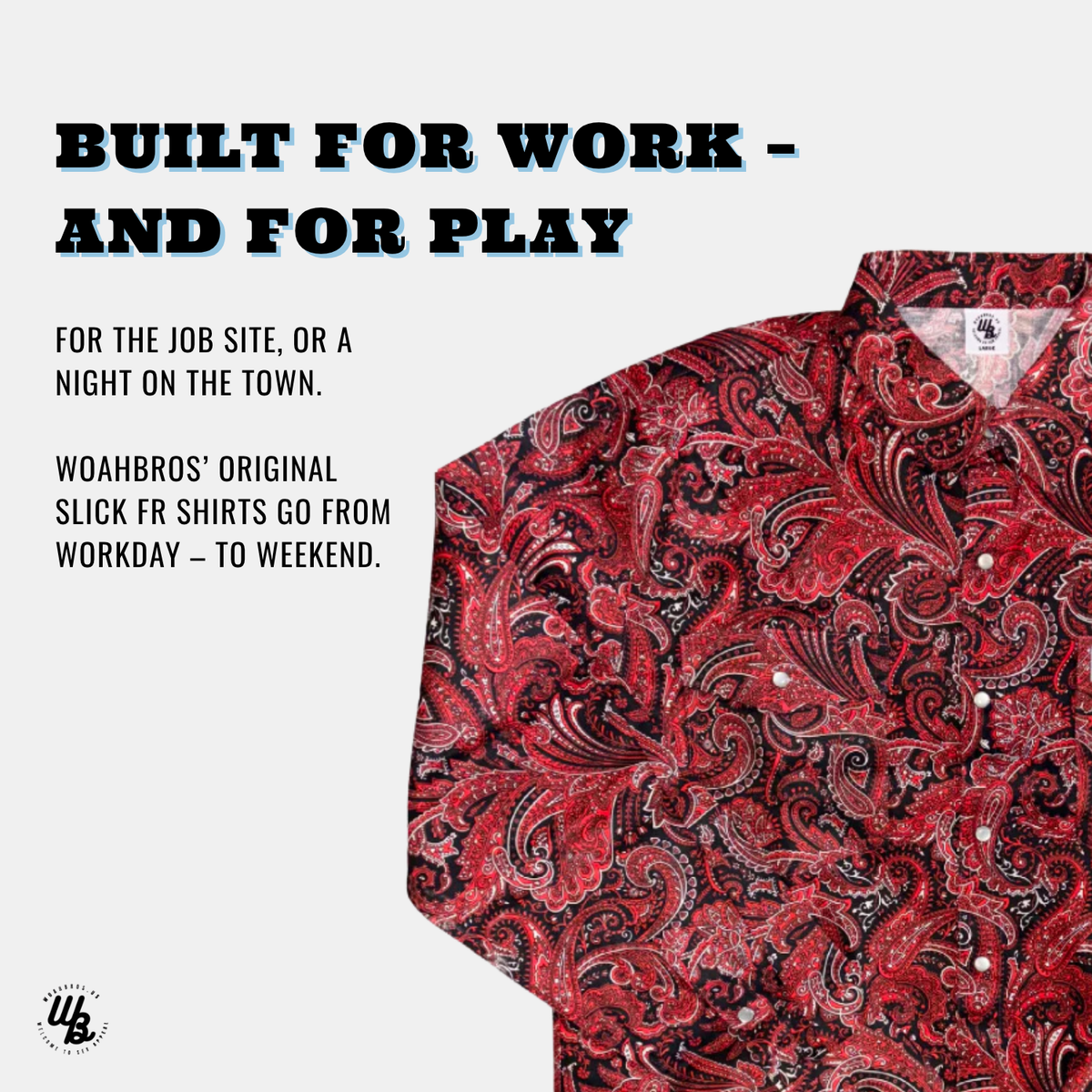 The Red Paisley FR Pearl Snap | WoahBros