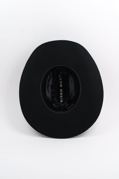 Black 30X Merino Cattleman Hat by Wilder and Soul, view 2