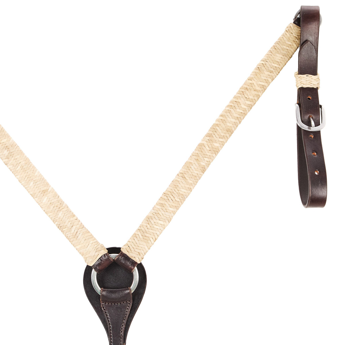 Braided Rawhide Straight Breast Collar, view 2