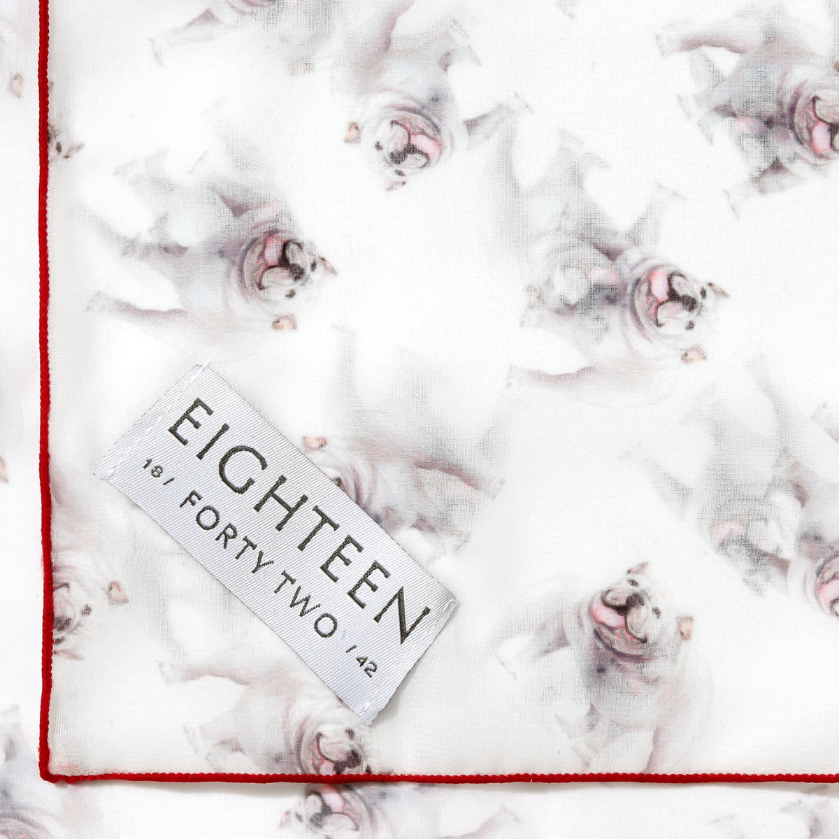 Bulldog motif chiffon scarf, view 2