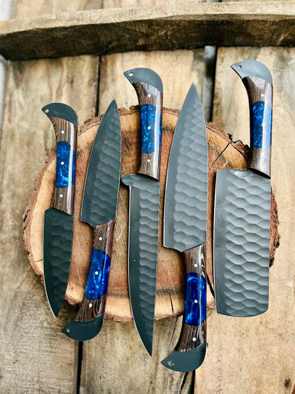 The Damascus D2 Wenge Chef Knife | Texan Knives