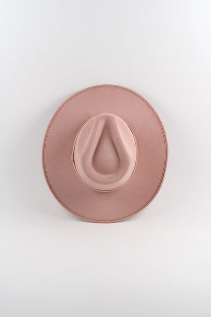 Pale Dusty Rose Wanderer Rancher Hat by Wilder and Soul, view 2