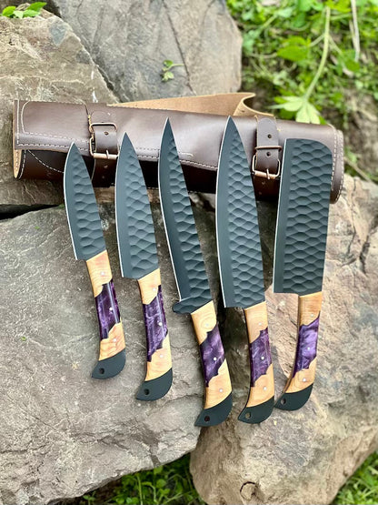 The Olivewood Resin 8-Inch Chef Knife | Texan Knives