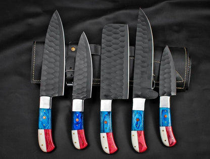 The Texas Flag Carbon Steel Knife Set | Texan Knives