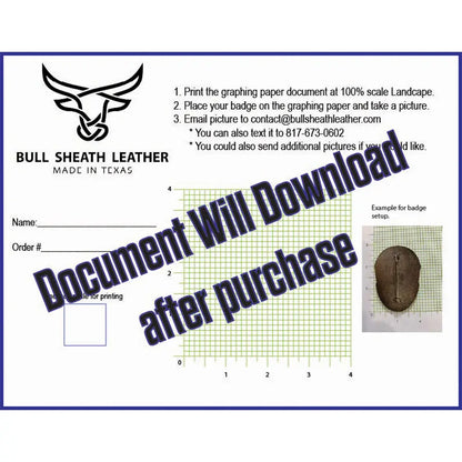 Tall full-grain leather badge long wallet by Bull Sheath, view 20
