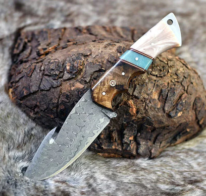 The 10-Inch Rosewood and Bone Guthook Skinner | Texan Knives