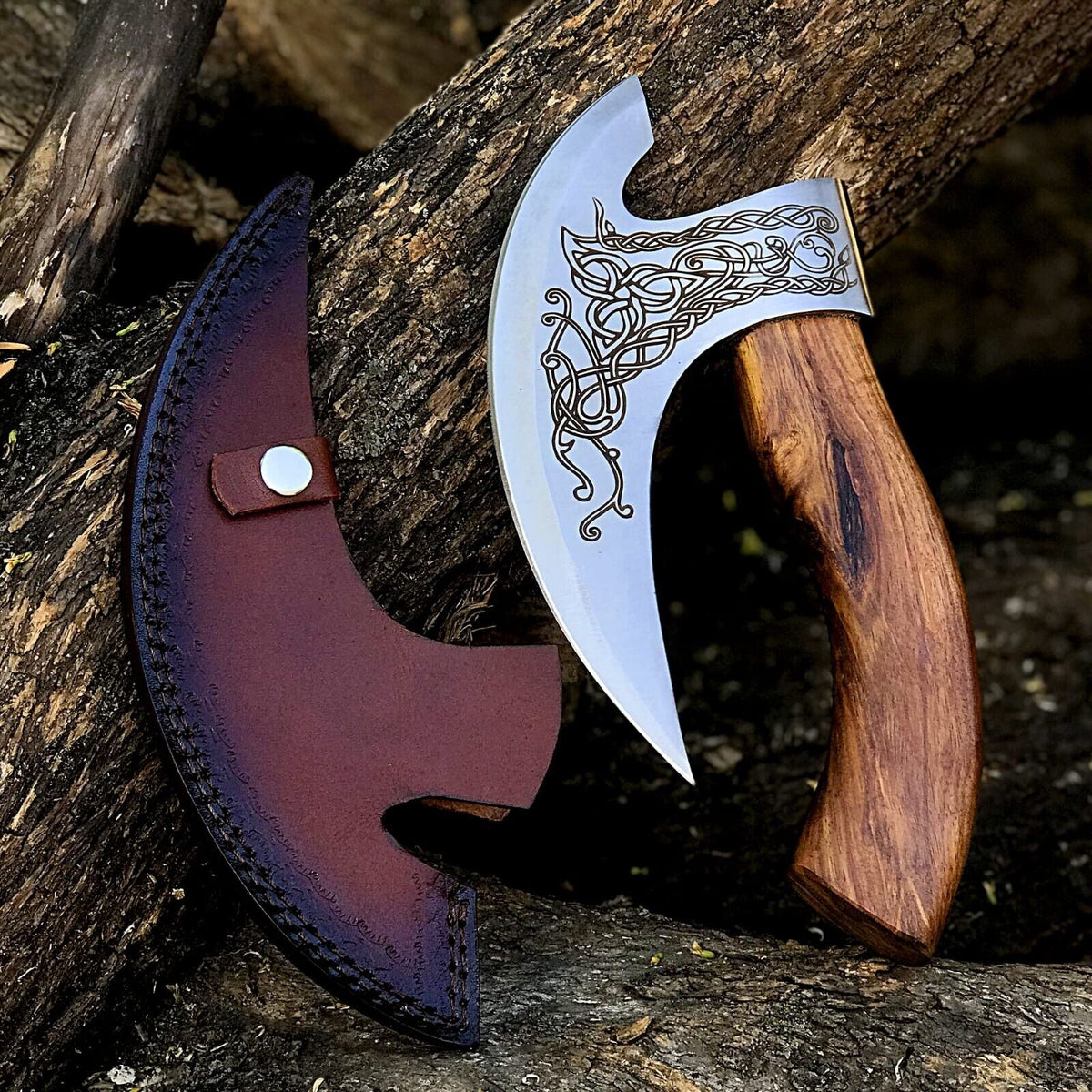 The Engraved Axe Pizza Cutter | Texan Knives