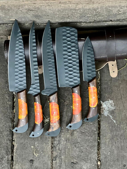 The Damascus D2 Chef Knife with Sharpener | Texan Knives