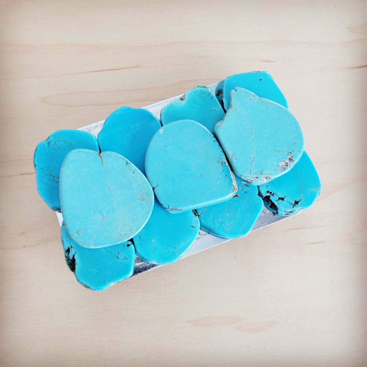The Howlite Slab Belt Buckle, medium, view 5