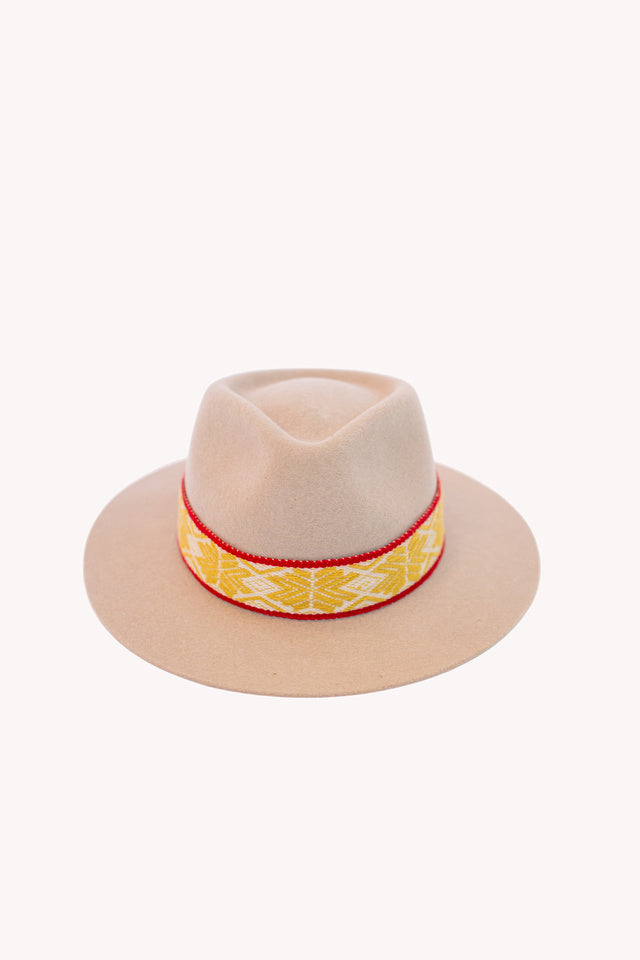 Sand Alpaca Felt Fedora by Andeana Hats, view 4