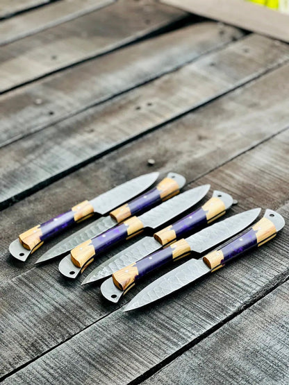 The Olivewood Epoxy Stainless Kitchen Knife | Texan Knives