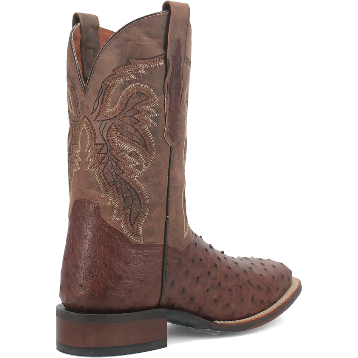 Brown Ostrich Square Toe Boot by HatCountry, view 6