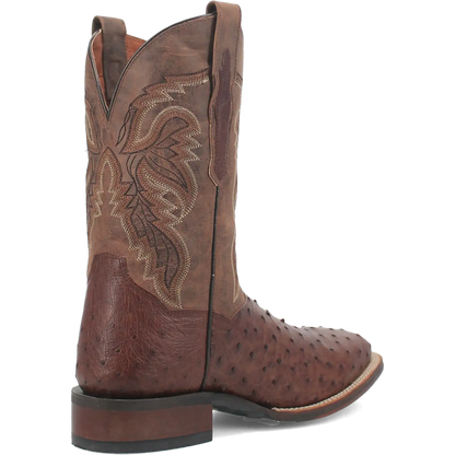 Brown Ostrich Square Toe Boot by HatCountry, view 6