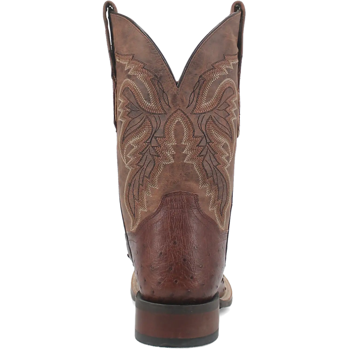 Brown Ostrich Square Toe Boot by HatCountry, view 2