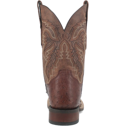 Brown Ostrich Square Toe Boot by HatCountry, view 2