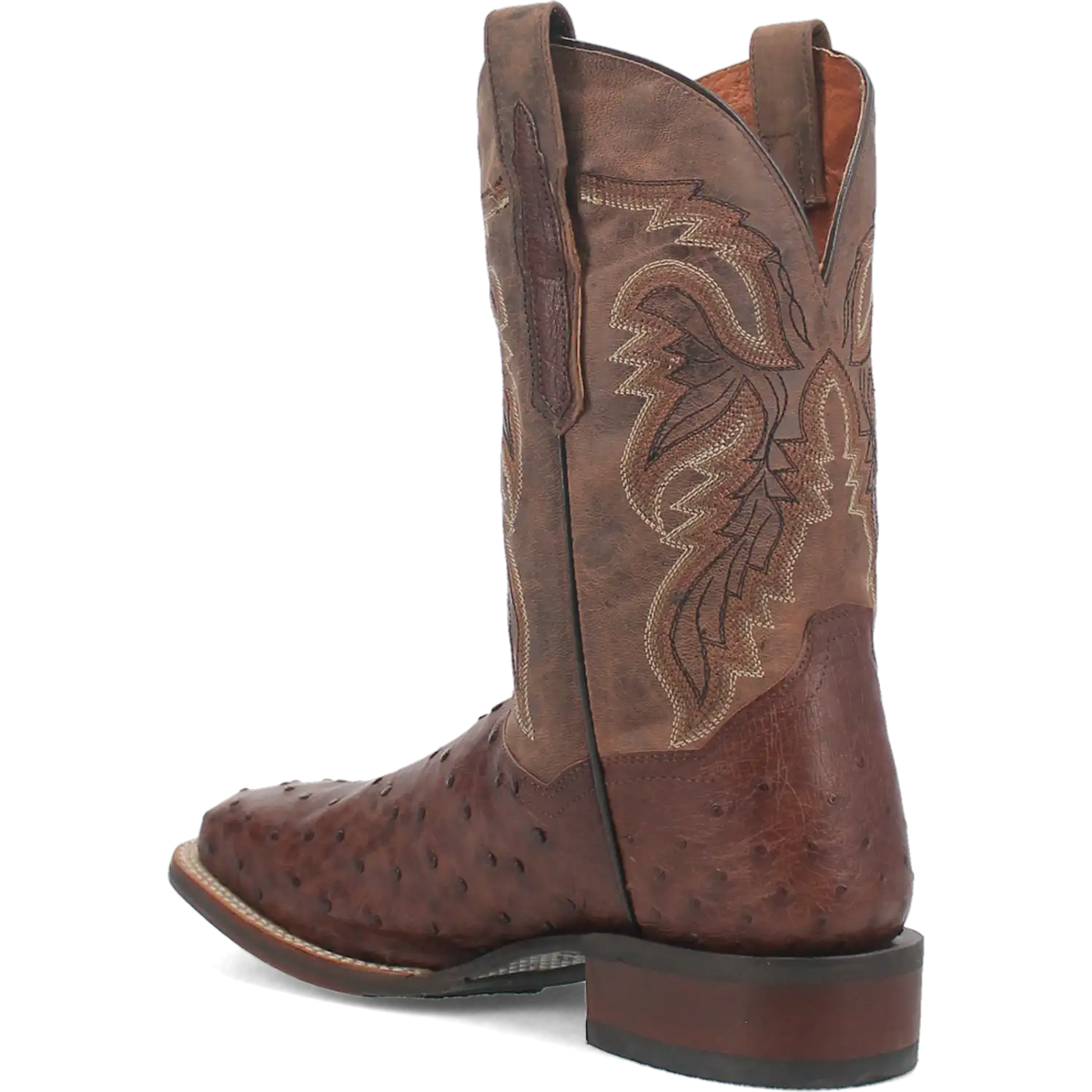 Brown Ostrich Square Toe Boot by HatCountry, view 5