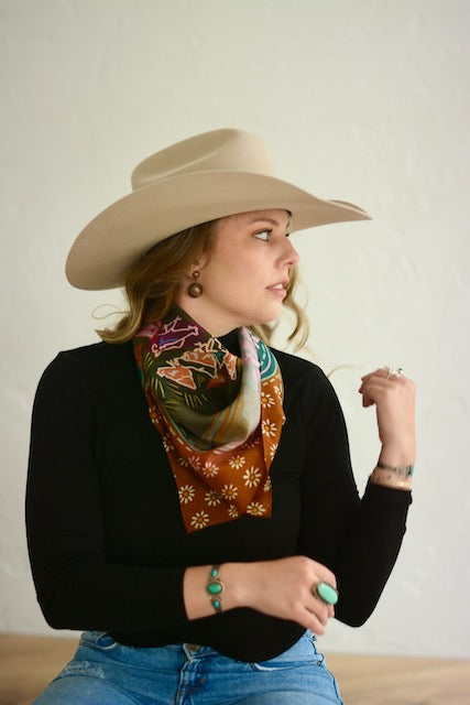 Round Up 26-Inch Wild Rag by Tirzah Lane Art, view 4