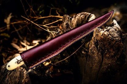 The Engraved Camel Bone Fillet Knife | Texan Knives
