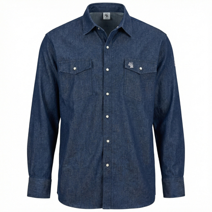 The Denim FR Pearl Snap | WoahBros