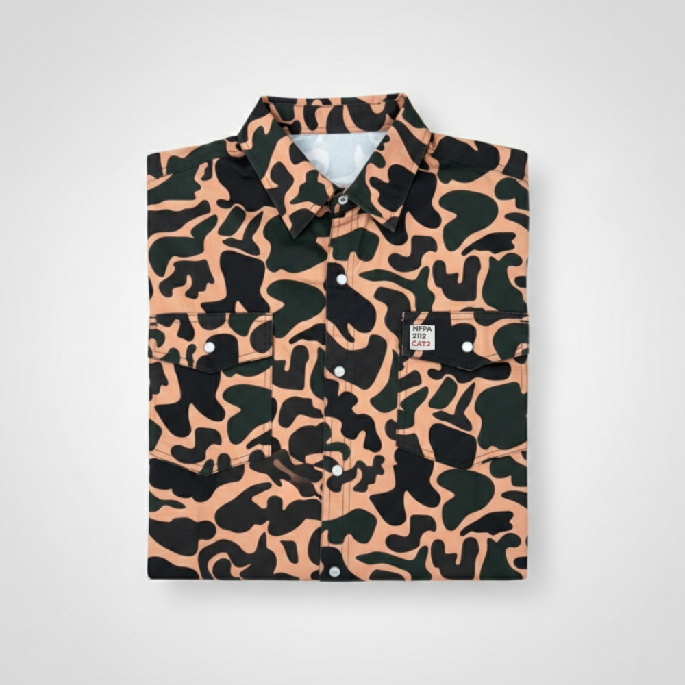 The Duck Camo FR Pearl Snap | WoahBros