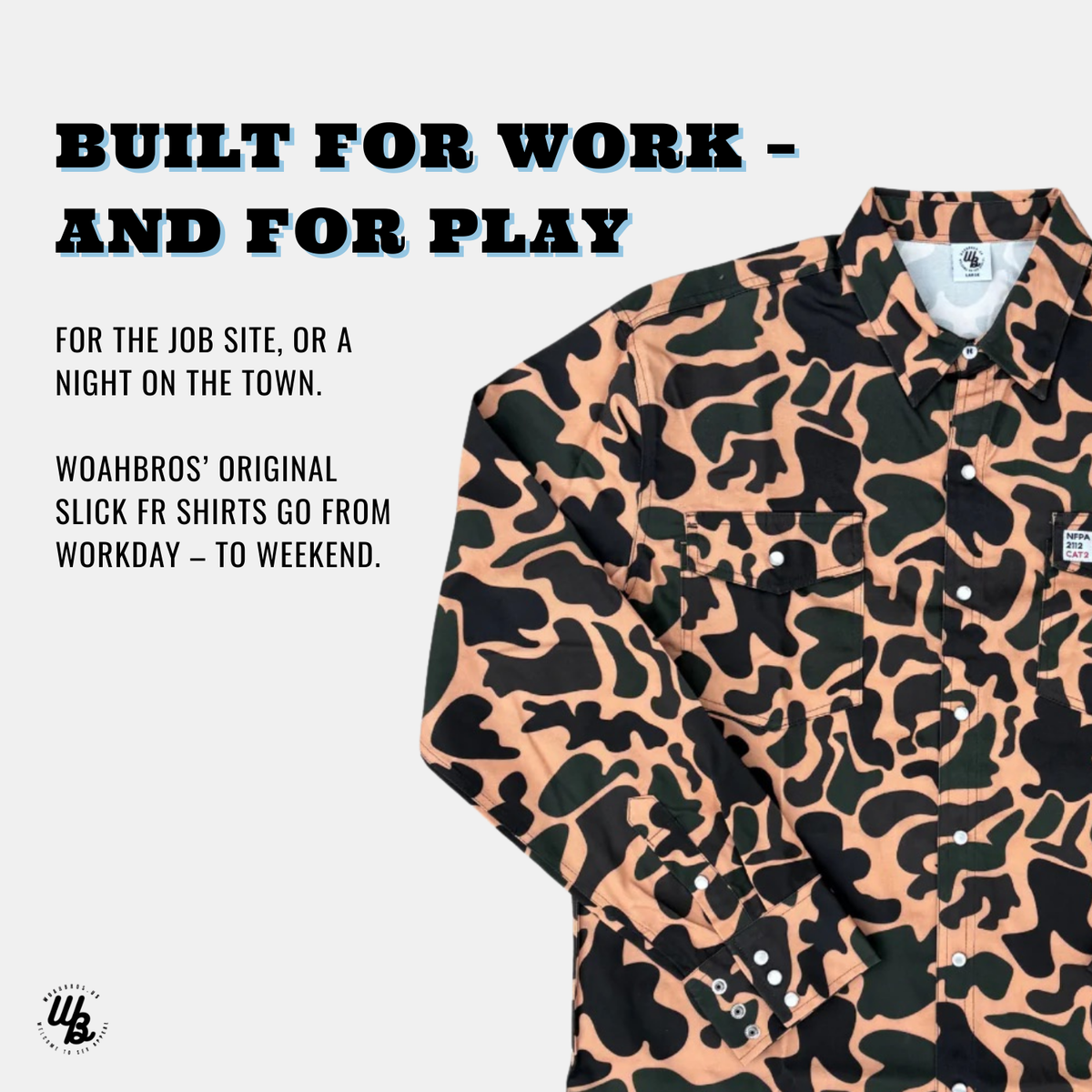 The Duck Camo FR Pearl Snap | WoahBros