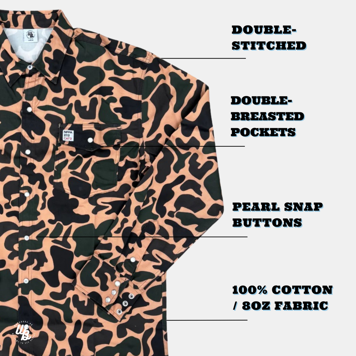 The Duck Camo FR Pearl Snap | WoahBros