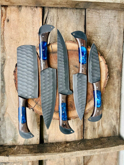 The Damascus D2 Wenge Chef Knife | Texan Knives