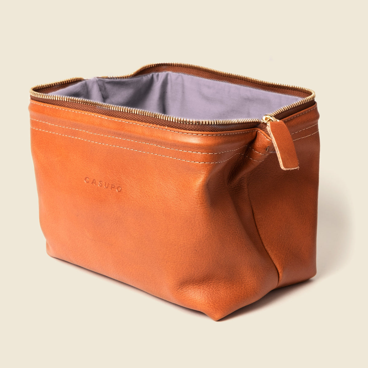 The Natural Leather Toiletry Bag, view 2