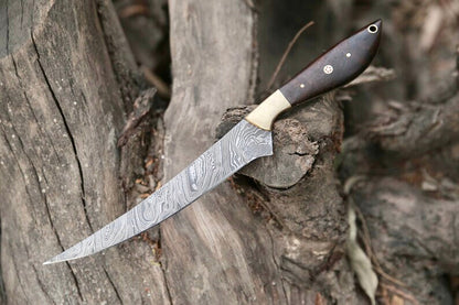 The Rosewood Brass Bolster Fillet Knife | Texan Knives