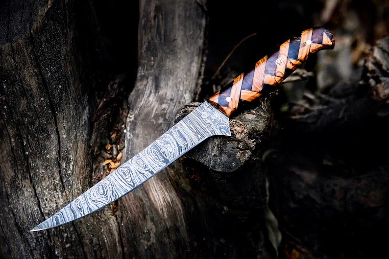 The Rosewood and Olive Wood Fillet Knife | Texan Knives