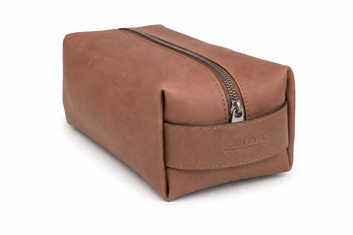 The Brown Leather Dopp Kit